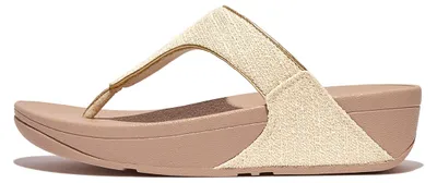 Produktbild von FitFlop Lulu Shimmerweave Toe-Post Sandals BEIGE 42
