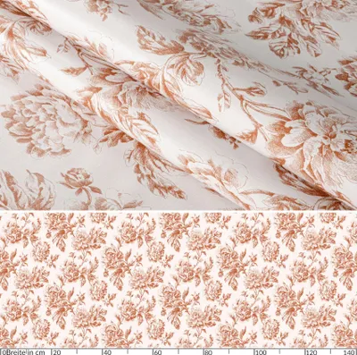 Produktbild von Tischdecke Wachstuch Blumen Beige Robust Wasserabweisend Rund 100 cm
