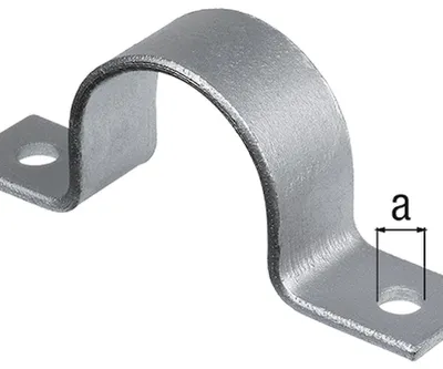 Produktbild von Alberts 694869 Befestigungsbügel für Fahrradständer | zum Aufschrauben | feuerverzinkt | Gesamtbreite 40 mm
