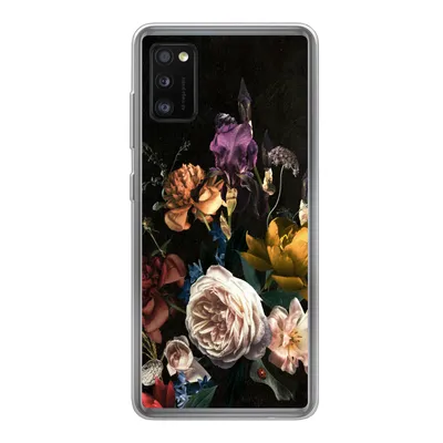 Produktbild von MuchoWow® Handyhülle Schutzhülle Hülle für Samsung Galaxy A41 Blumen - Rosen - Muster Silikon Softcase Handy Hülle - Mobiltelefon