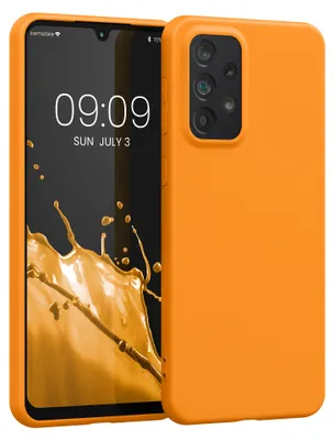 Produktbild von kwmobile Hülle für Samsung Galaxy A33 5G TPU Case - Handyhülle unterstützt kabelloses Laden, flexible Schutzhülle, gummiertes Cover in Fruity Orange