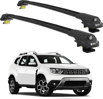 Produktbild von TURTLE STREŠNÝ NOSIČ AIR-1 DACIA DUSTER HM 2018 - 2022 Raised Rails , Čierna