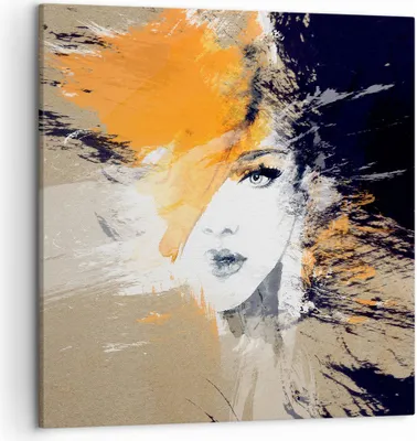 Produktbild von Bild auf Leinwand - Leinwandbild - Abstraktion Frau - 50x50cm - Wand Bild - Wanddeko - Wandbilder - Leinwanddruck - Bilder - Kunstdruck - Wanddekoration - Leinwand bilder - Wandkunst - AC50x50-3656