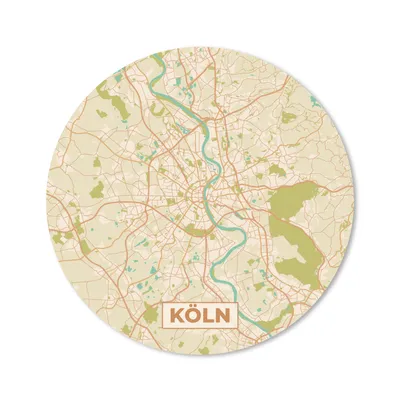 Produktbild von MuchoWow® Mauspad Mousepad Karte - Köln - Stadtplan - Vintage - Karte 20x20 cm - Mousepads - Maus Mat - Pad - Mausunterlage - Schreibtischmatte