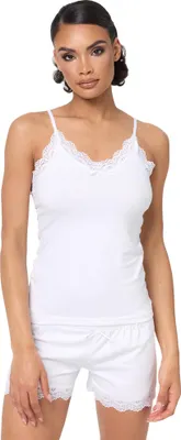 Immagine prodotto di Tazzio Set pigiama da donna Maglietta intima e mutandine F908 (bianco, L)