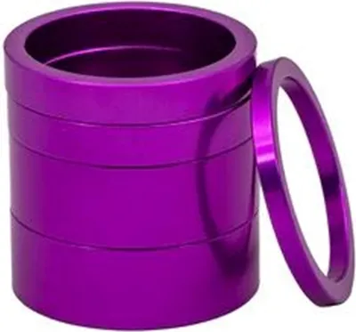 Produktbild von Chris King Headset Spacer Kit 2, 1 1/8"/28.6, 5 Stk., 3D violet
