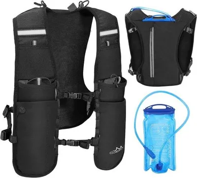 Produktbild von Leichter Hydratationsrucksack 1,5L schwarz für Laufen und Radfahren