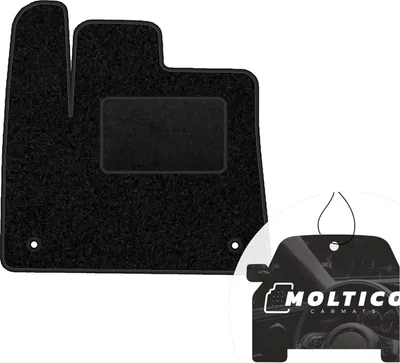 Produktbild von moto-MOLTICO Fahrer Fußmatte Auto Velours Fahrerseite Autoteppiche Schwarz Fahrermatte 1-teilig passend für Citroen Jumpy III ab 2016