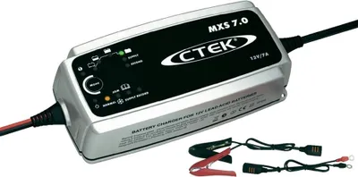 Produktbild von CTEK MXS 7.0, Batterieladegerät 12V Für Größere Fahrzeugbatterien, Batterieladegerät Boot, LKW, Wohnwagen, Wohnmobil Ladegerät, Versorgungsfunktion, Rekonditionierungsmodus Und Winterprogramm