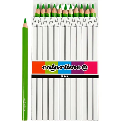 Produktbild von Creativ Company Jumbo Buntstifte hellgrün 12 Stück - dreieckig