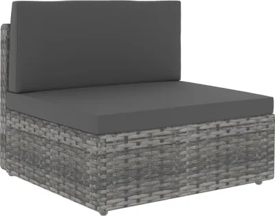 Produktbild von Modulares Mittelsofa Poly Rattan Grau