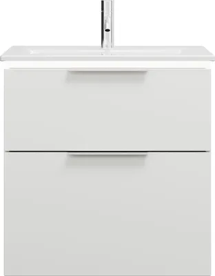 Image de burgbad Eqio Slim lavabo en céramique avec meuble sous-lavabo et éclairage LED, 620x490x640mm, SHBU062F2009C0001G0146