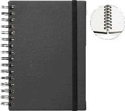 Image de Quantore - Carnet A5 à spirales 192 pages 80 g noir