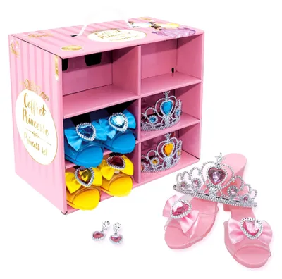 Immagine prodotto di Set di accessori da principessa blu, rosa e giallo -