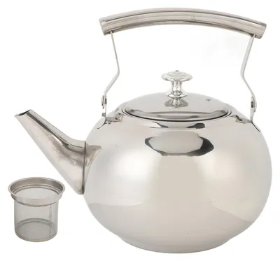 Obrázok produktu pre Nerezová kanvica na čaj, viacúčelový kanvica s platničkou a filtrom pre domácnosť, kempovanie, 1,5 l