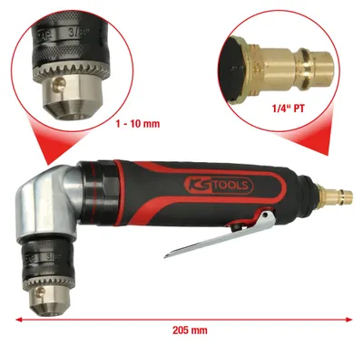 Produktbild von KS Tools 10 mm Druckluft-Winkelbohrmaschine