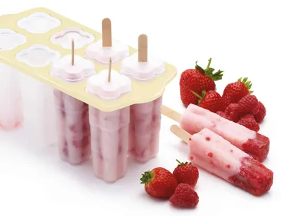Zdjęcie produktu dla KitchenCraft Deluxe Lolly Makers ze stojakiem - zestaw 8 szt.