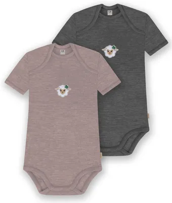 Produktbild von normani 2er Set Baby Merino Body Kurzarm