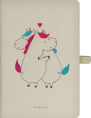 Produktbild von Mr. & Mrs. Panda Kladde Einhorn Mitteilung - Transparent - Geschenk, Liebe, A5 Notizbuch, Valentinstag, Adressbuch, Einhörner, Unicorn, Journal, Spruch, Tagebuch