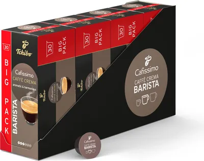 Produktbild von Tchibo Cafissimo Vorratsbox Barista Caffè Crema Kaffeekapseln, 120 Stück - 4 x 30 Kapseln