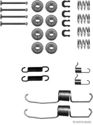 Produktbild von HERTH+BUSS JAKOPARTS HINTEN Zubehörsatz Bremsbacken