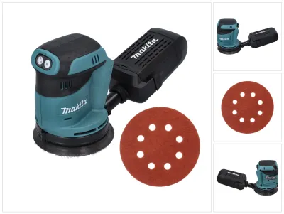 Zdjęcie produktu dla Makita DBO 180 Z akumulatorowa szlifierka oscylacyjna 18 V 125 mm + 50x papier ścierny K 320 - bez akumulatora, bez ładowarki