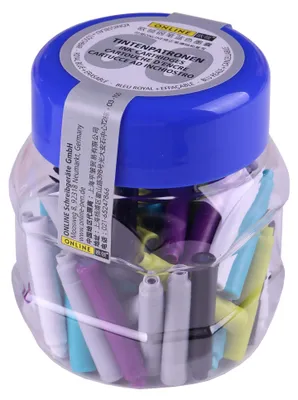 Produktbild von Standard-Tintenpatronen 60x königsblau löschbar für alle Füller & Rollerball