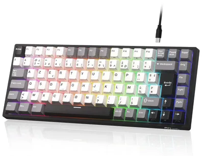 Obrázok produktu pre Mechanická klávesnica, francúzska rozložba AZERTY - kompaktná (75% TKL) - podsvietenie RGB