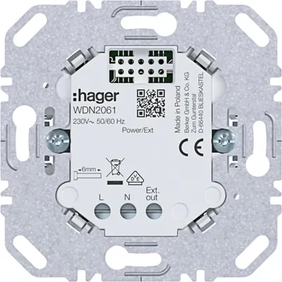 Productafbeelding van Hager netvoeding, universeel, zonder belasting, voor A.x/C.x, 1 stuk.
