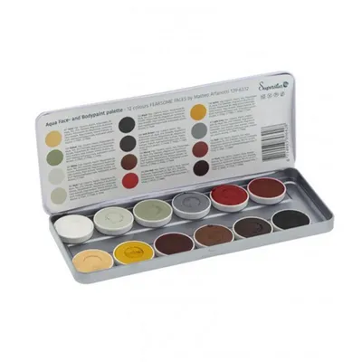 Image de Maquillage à l'eau Fearsome Faces - palette de 12 couleurs