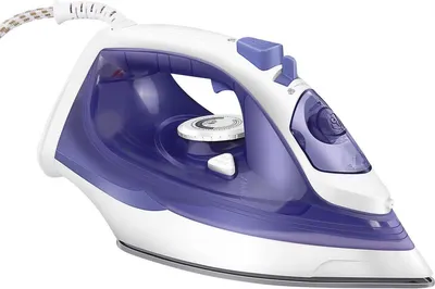 Obrázek produktu pro Elektrická žehlička Tivio – přenosná parní žehlička 2400 W – nerezová žehlicí plocha – nádržka na vodu 350 ml