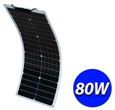 Zdjęcie produktu dla Panel słoneczny, wysoka wydajność, wodoodporna konstrukcja, 80 W, 820 x 370 mm