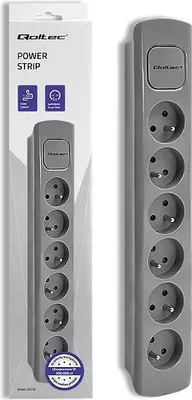Immagine prodotto di Qoltec ciabatta 6 prese | 1,8 m | Grigio