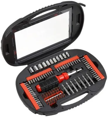 Produktbild von Meister Bit Set 106 teilig Schrauber Set mit Bits Stecknüssen Bithalter Knarre Werkzeugset