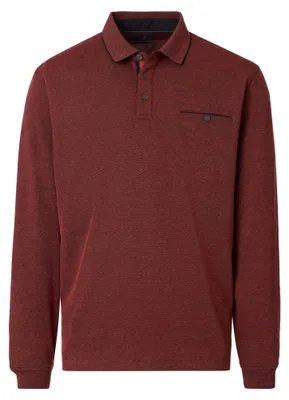 Produktbild von Casa Moda - Herren Polo-Shirt Langarm (403478000), Größe:5XL, Farbe:Orange (491)