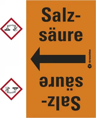 Produktbild von Dreifke® Rohrleitungsband Salzsäure, praxisbewährt, ab Ø 50mm, orange/schwarz...