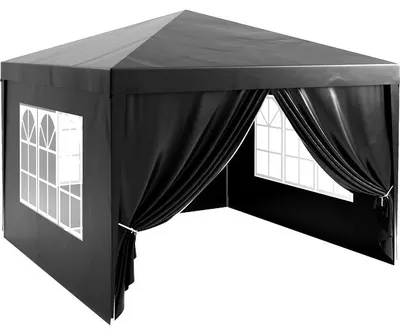 Produktbild von LUXTOM | Pavillon, 3x3x2.5m, Wasserdichter,Winterfest,Höhenverstellbar, Pop-up Faltpavillon, Stahlrahmen,fur Garten,Party,Camping,Outdoor,mit 4 Seitenteilen,Dunkelgrau