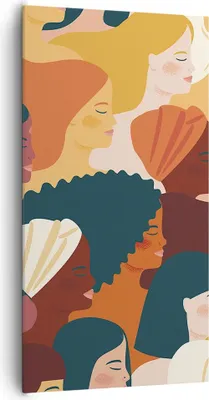 Produktbild von Bild auf Leinwand - Leinwandbild - Einteilig - Frauen Multikulturalismus Modern - 65x120cm - Wand Bild - Wanddeko - Wandbilder - Leinwanddruck - Bilder - Wanddekoration - Leinwand bilder PA65x120-4500