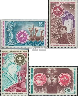 Produktbild von Briefmarken Kongo (Brazzaville) 1971 Mi 314-317 (kompl.Ausg.) postfrisch Pfadfinder Welttreffen