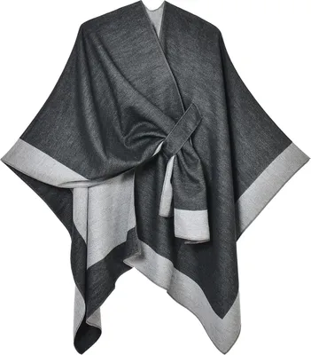 Productafbeelding van Elegant damesponcho, omkeerbare cape voor lente en herfst