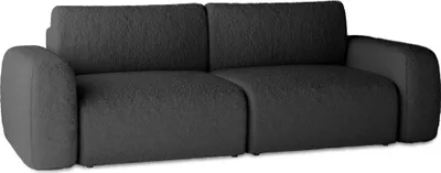 Produktbild von FEDVE Schlafsofa Varde Sofa Schlaffunktion Bettkasten Sofagarnitur 200x155 cm Schwarz (Anthology 19)