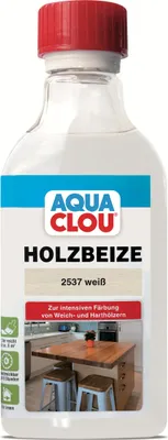 Produktbild von Aqua Clou Holzbeize 250 ml weiß