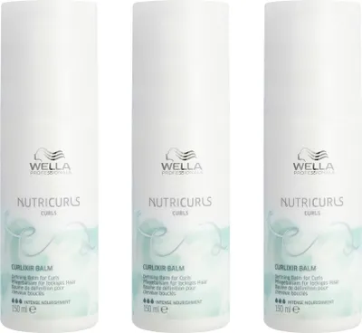 Produktbild von Wella Nutricurls Curlixir Balm Lockenbalsam 3 x 150 ml Leave In Pflege Set