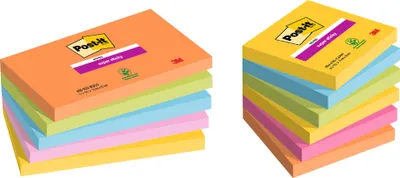 Produktbild von Post-it® Super Sticky Notes 76 x127 mm 6 Stück + 48 x 41 mm 5 Stück