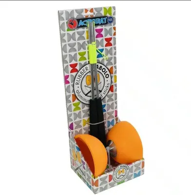 Produktbild von Acrobat - Boxed set 105 Rubber diabolo Orange + aluminum hand sticks