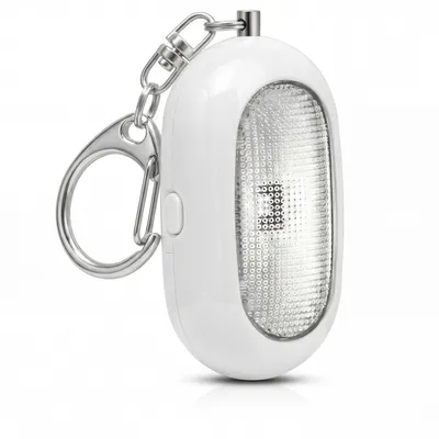 Produktbild von Bearware Überfallmelder, Persönlicher Alarm, Personenalarm, Schlüsselanhänger 125 dB, LED Licht, Taschenalarm, Sirene, Auslöse-Splint, Taschenlampe, kompakt