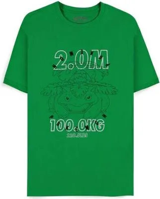 Immagine prodotto di Pokémon - Venusaur - Maglietta verde a maniche corte da uomo