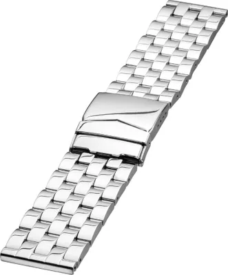 Produktbild von Minott Ersatzband Uhrenarmband Edelstahl Band - Massiv mit Sicherheitsfaltschließe 24319, Stegbreite:24mm