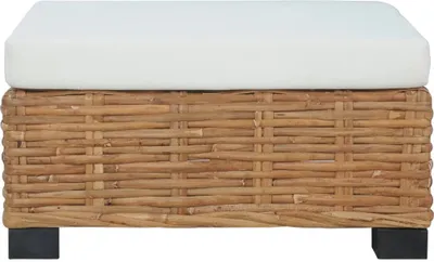 Produktbild von vidaXL Fußhocker mit Kissen Natürliches Rattan
