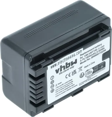 Produktbild von vhbw Akku Ersatz für Panasonic VW-VBT190 für Videokamera Camcorder (1600 mAh, 3,6 V, Li-Ion) + Infochip